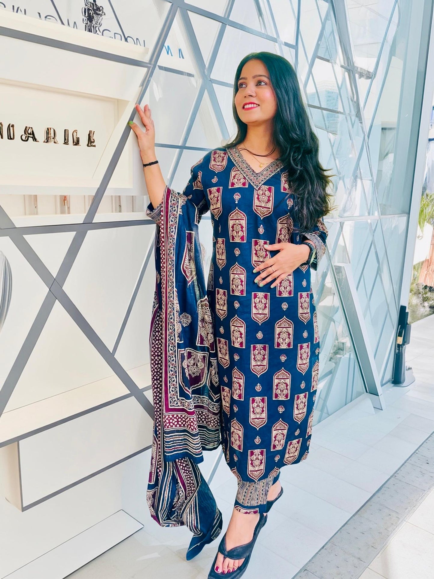 Desi Drape Kurti Set