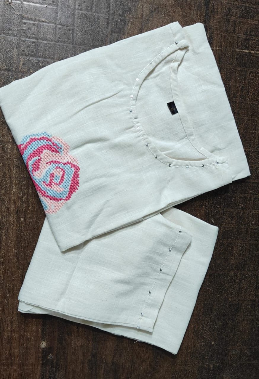 Rose Whisper - Cotton Kurta set