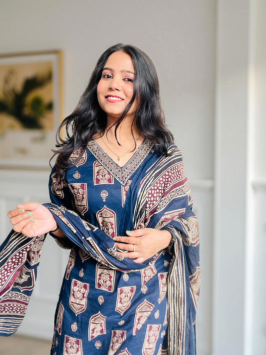 Desi Drape Kurti Set