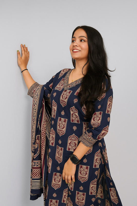 Desi Drape Kurti Set